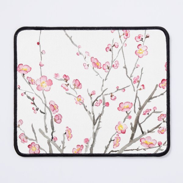 Item preview, hand painted red plum flower watercolor painting 2021 designed and sold by ColorandColor.