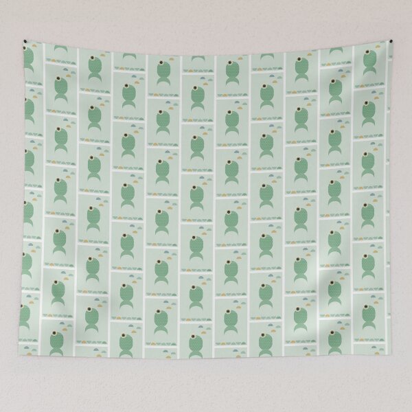 Item preview, Green fish designed and sold by GinColorist.