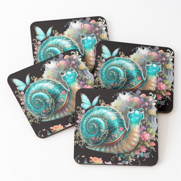 Item preview, turquoise glass snail. designed and sold by aipaint.