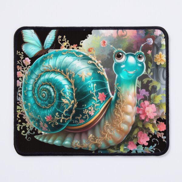 Item preview, turquoise glass snail. designed and sold by aipaint.