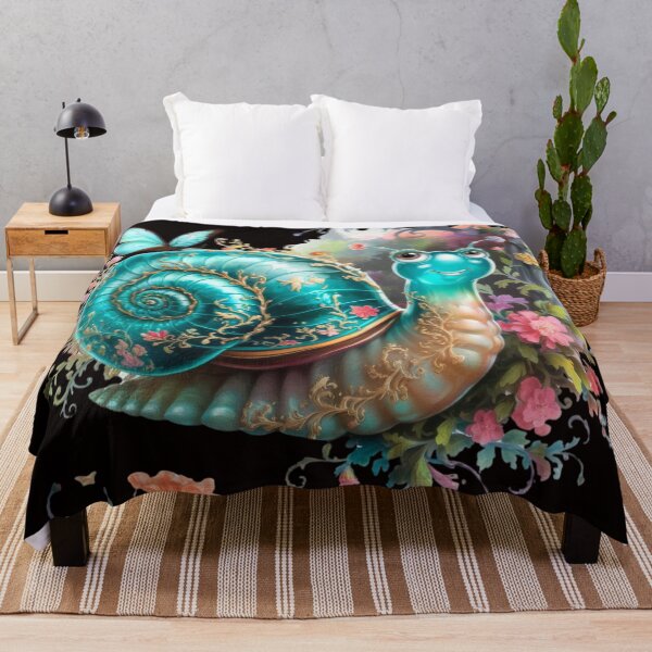 Item preview, turquoise glass snail. designed and sold by aipaint.