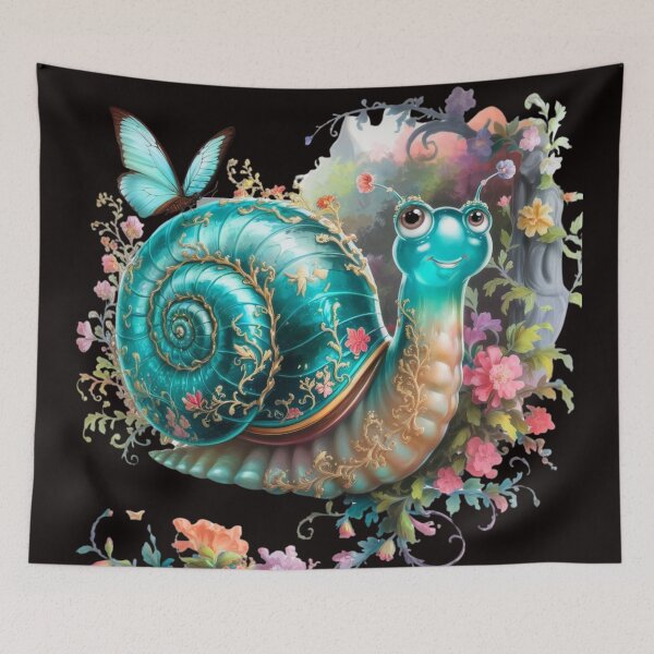 Item preview, turquoise glass snail. designed and sold by aipaint.