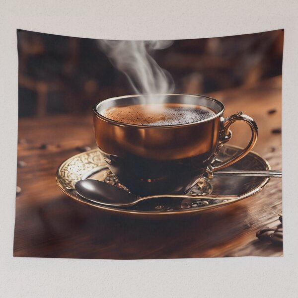 Item preview, Cup of Steaming Coffee in a Steampunk Style designed and sold by Pixel Press Prints.