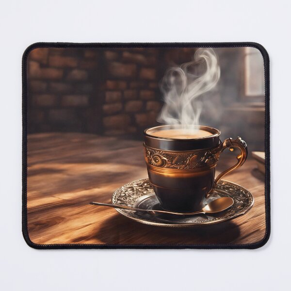 Item preview, Cup of Steaming Coffee in a Steampunk Style designed and sold by Pixel Press Prints.