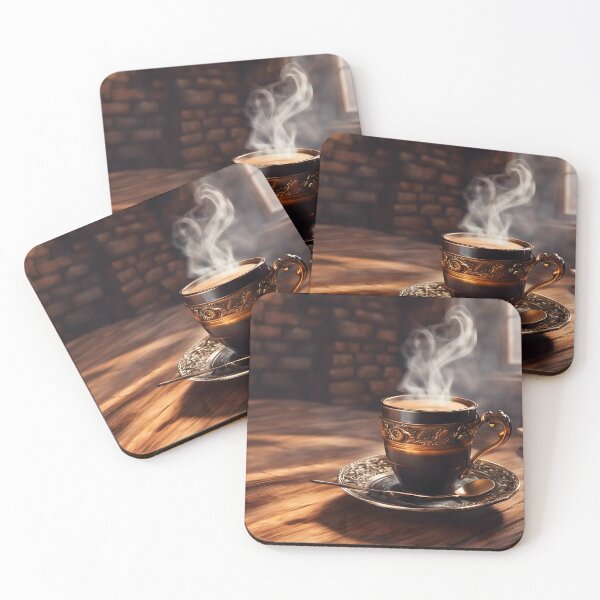 Item preview, Cup of Steaming Coffee in a Steampunk Style designed and sold by Pixel Press Prints.