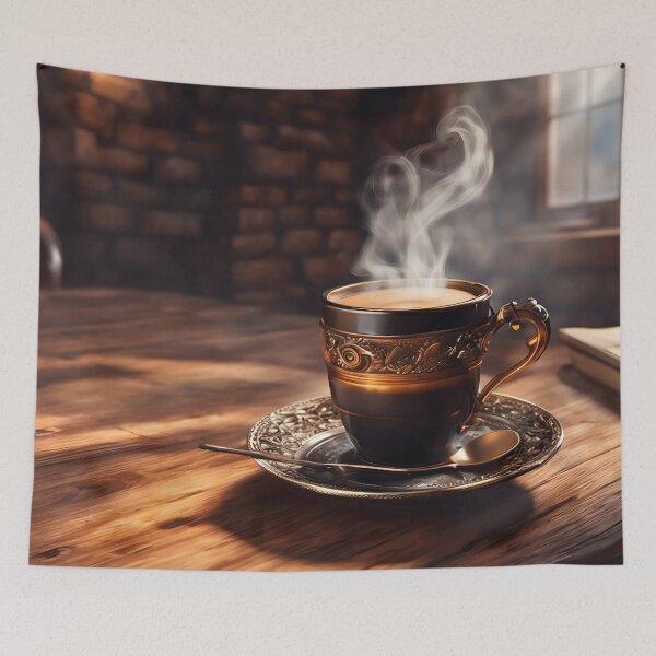 Item preview, Cup of Steaming Coffee in a Steampunk Style designed and sold by Pixel Press Prints.