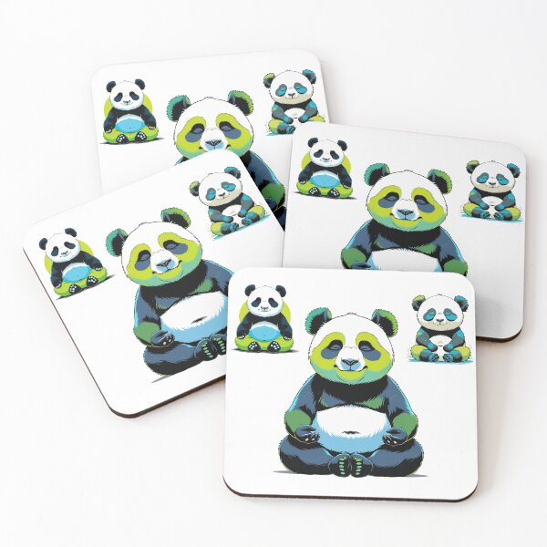 Item preview, Zen Panda Meditation Art - Vibrant and Modern Illustration designed and sold by trendpotion.