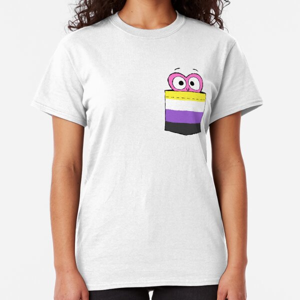 In a Heartbeat - Non-binary Flag Pocket Classic T-Shirt