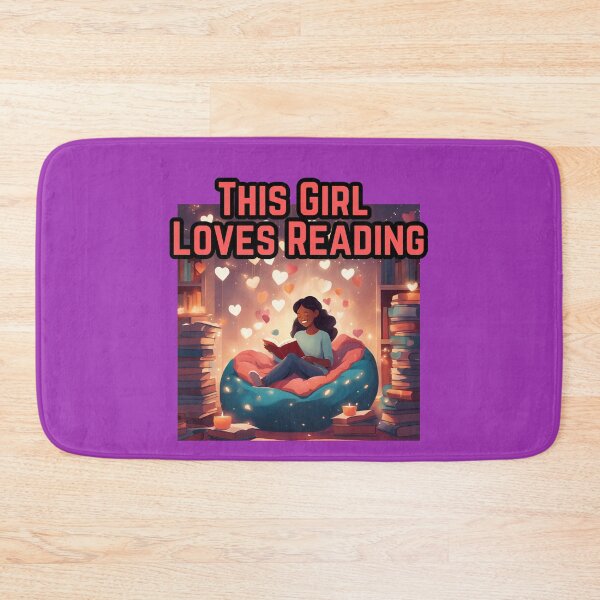 Item preview, This Girl Loves Reading, Book Lover  designed and sold by FroggyFly Designs.