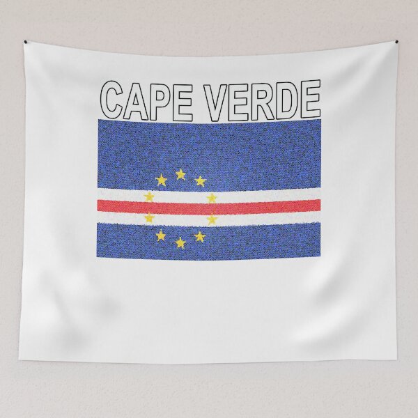 Item preview, Cabo Verde Flag Stained Glass Effect National Pride Design  designed and sold by merchhost.
