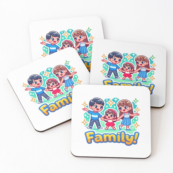 Item preview, Family Happy Cartoon Typography designed and sold by Akioos.