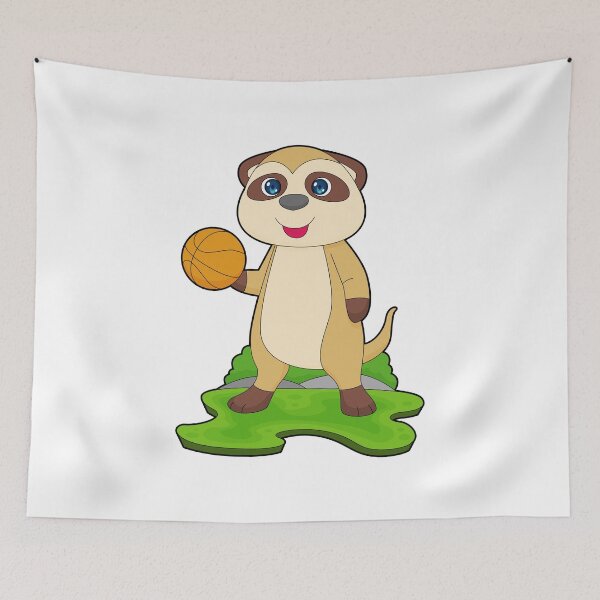 Item preview, Meerkat Basketball player Basketball designed and sold by Snabdesign84.