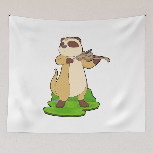 Item preview, Meerkat Musician Violin Music designed and sold by Snabdesign84.