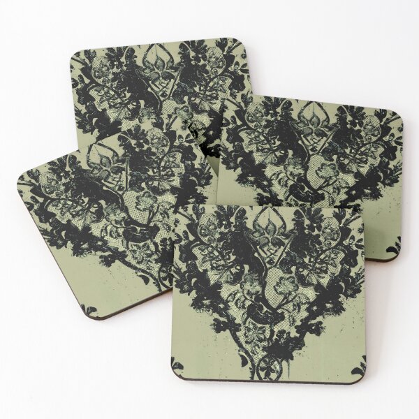 Item preview, Goth Grunge Victorian Vintage Lace Pattern in Black and Line designed and sold by SamJanner.