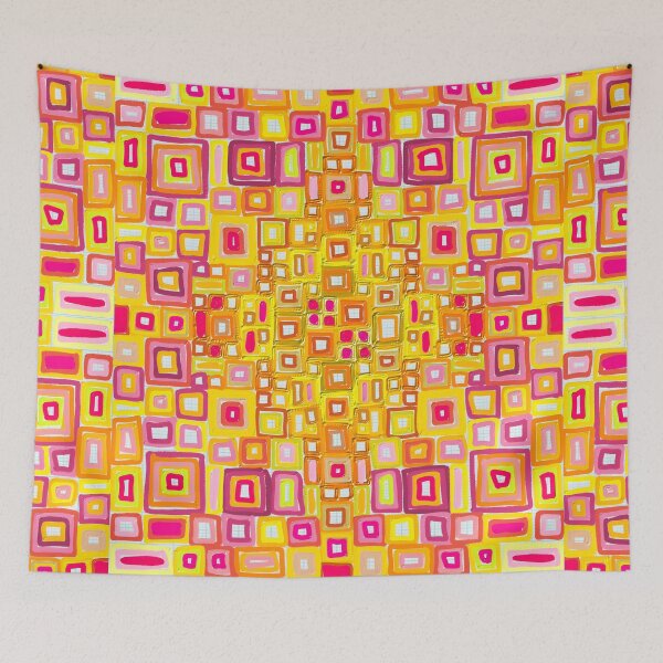 Item preview, Grid mellow tile designed and sold by bekki smith.