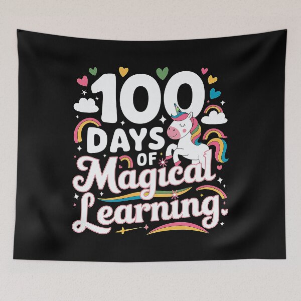 Item preview, 100 Days Of Magical Learning Unicorn - Back To School Gift Kids designed and sold by luannsemmsobre.