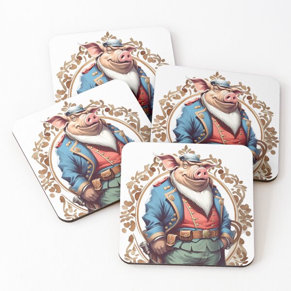 Item preview, potrait of pig soldier designed and sold by aliraweb.