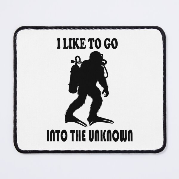 Item preview, Bigfoot Scuba DIVE I LIKE TO GO INTO THE UNKNOWN Long Sleeve Shirt, Diving Sasquatch designed and sold by Papinour.