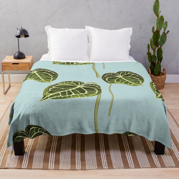 Item preview, Alocasia plant leaves on blue background. designed and sold by MatyKotiv.