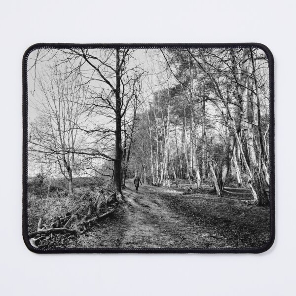 Item preview, Morning Stroll: winter walk in the woods black and white designed and sold by santoshputhran.