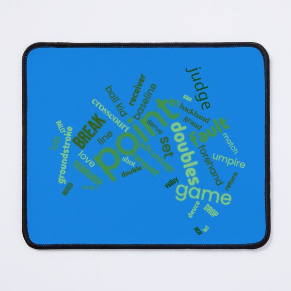 Item preview, Tennis wordcloud in Australia designed and sold by MillyChantilly.