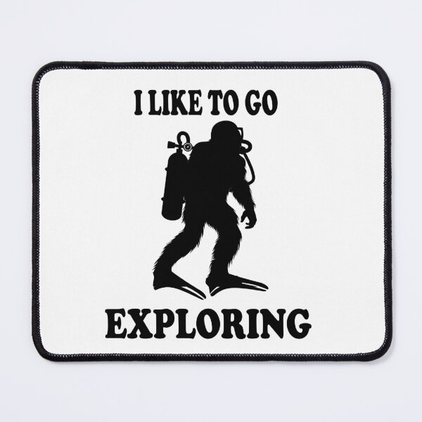 Item preview, Bigfoot Scuba DIVE I LIKE TO GO EXPLORING Long Sleeve Shirt, Diving Sasquatch designed and sold by Papinour.