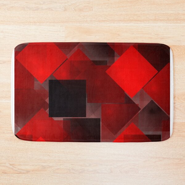 Item preview, Red black squares geometric background designed and sold by Galas Art.
