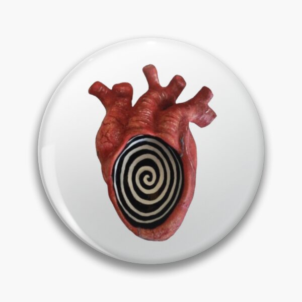 Item preview, Black Spiral Heart Patch!! designed and sold by faminkoo.