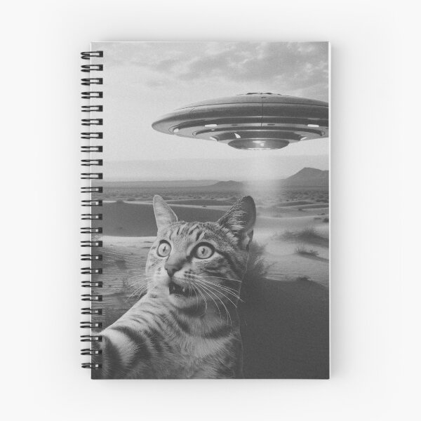 Item preview, Cat Selfie with UFO designed and sold by Dream504.