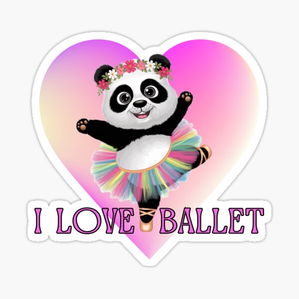 Item preview, Cute Panda Ballerina, Ballet Lover, Dance Lover, Tutu, I love ballet, Pointe Shoes, Ballet Girl designed and sold by KolorellaS.