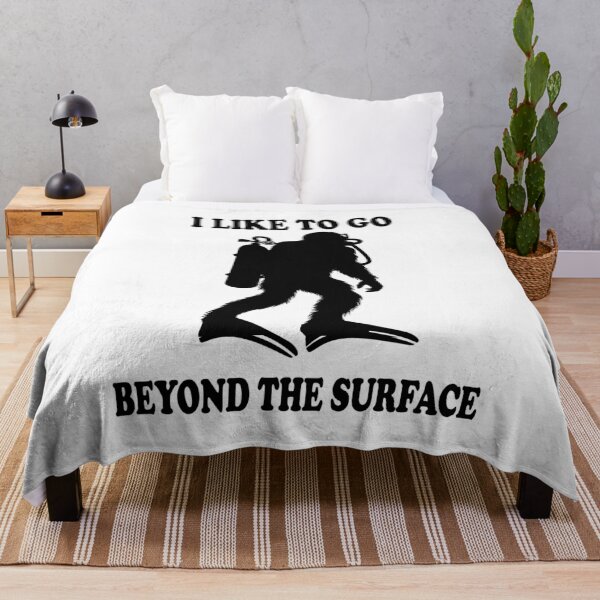 Item preview, Bigfoot Scuba I LIKE TO GO BEYOND THE SURFACE, DIVE Long Sleeve Shirt, Diving Sasquatch designed and sold by Papinour.
