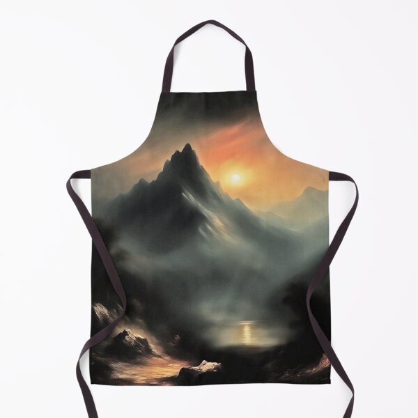 Item preview, Dreamy Misty Mountain at Sunset Landscape | Vintage Landscape | Landscape Artwork | Realistic Landscape Art | Vintage Art designed and sold by UnhingedBird.