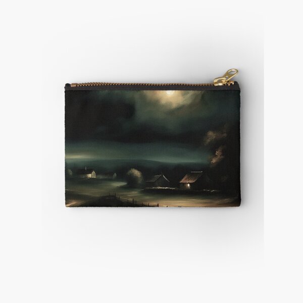 Item preview, Countryside River at Midnight Landscape | Vintage Landscape | Landscape Artwork | Realistic Landscape Art | Vintage Art designed and sold by UnhingedBird.
