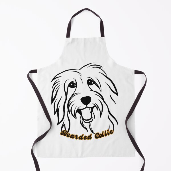 Item preview, Playful Bearded Collie Portrait in Black and White designed and sold by Paws and Ink Art.
