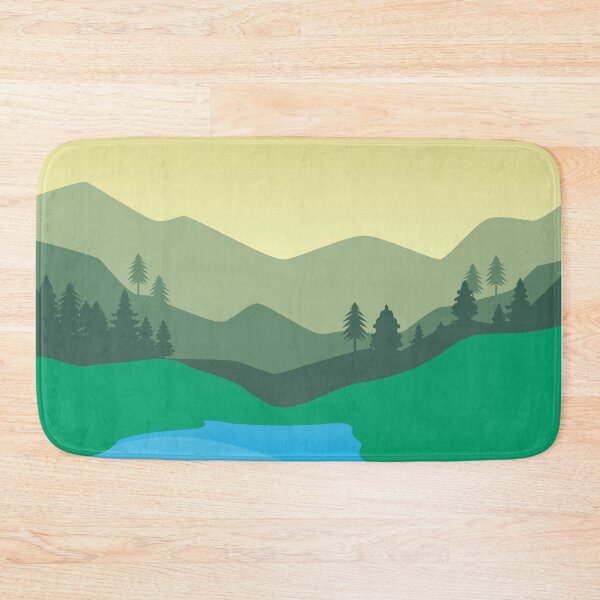Item preview, Mountain and River in Sunset designed and sold by ArsyCreation.