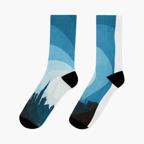 Item preview, Dubai Skyline Hearts Blue designed and sold by ArtPrints.