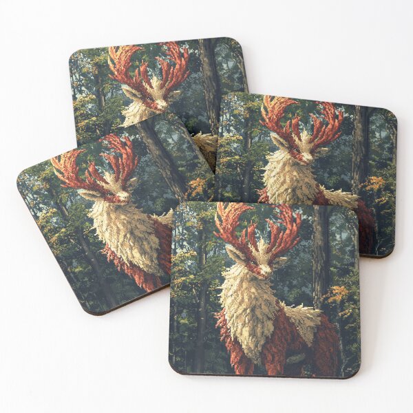 Item preview, Majestic Guardian of the Forest: A Mythical Pixel Art Stag designed and sold by ZGigerBarker.