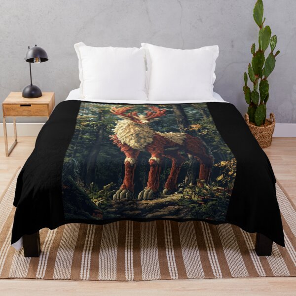 Item preview, Majestic Guardian of the Forest: A Mythical Pixel Art Stag designed and sold by ZGigerBarker.