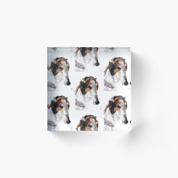 Beautiful Borzoi Russian Wolfhound Acrylic Block