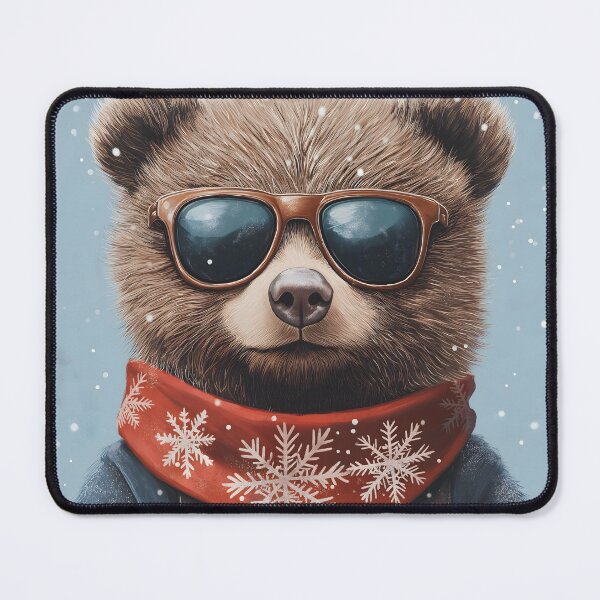 Item preview, Cute bear wearing glasses and scarf designed and sold by KanyaluckArtist.