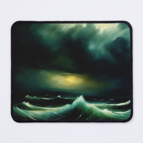 Item preview, Stormy Sea at Night Seascape | Vintage Seascape | Realistic Landscape Art | Vintage Art designed and sold by UnhingedBird.