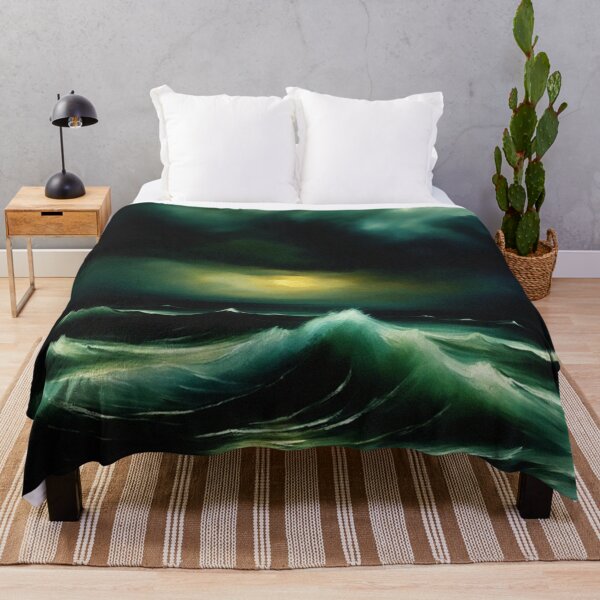 Item preview, Stormy Sea at Night Seascape | Vintage Seascape | Realistic Landscape Art | Vintage Art designed and sold by UnhingedBird.