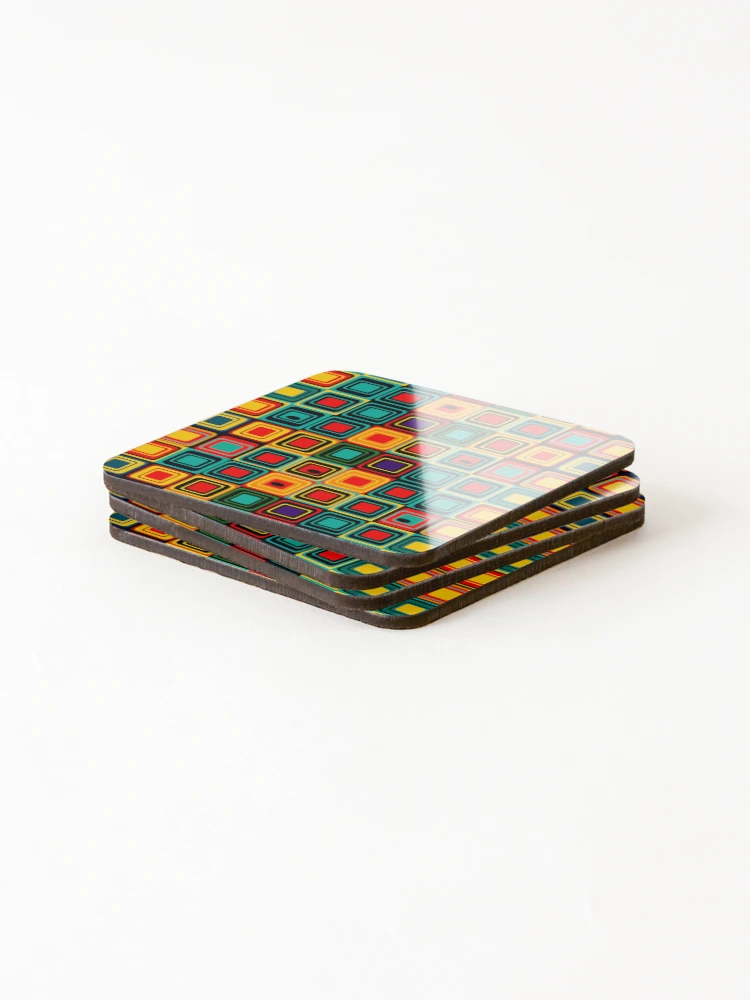 Thumbnail 4 of 5, Coasters (Set of 4), Retro Pattern designed and sold by Andrew Hitchen.