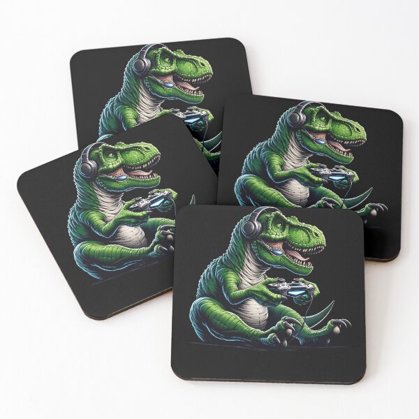 Item preview, Dinosaur Video Game Gaming Nerd designed and sold by Kimberley King Art  King Art.