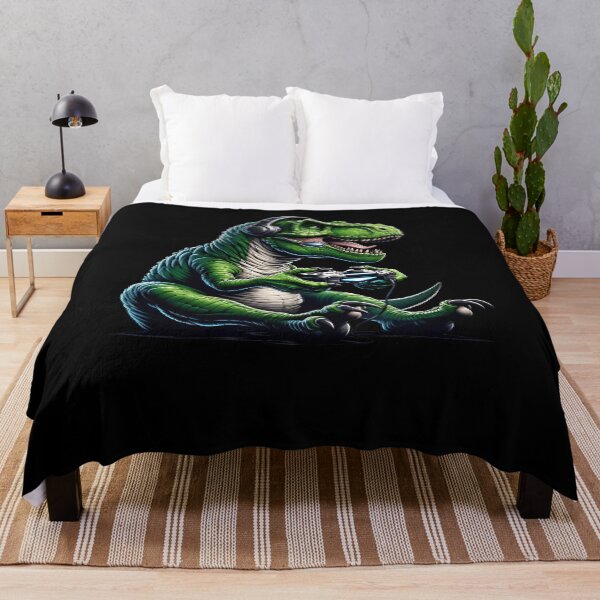 Item preview, Dinosaur Video Game Gaming Nerd designed and sold by Kimberley King Art  King Art.