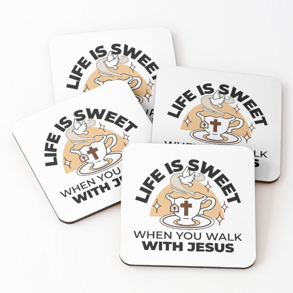Item preview, Life Is Sweet with Jesus – Christian Faith Tea Cup Design designed and sold by FlinArt.
