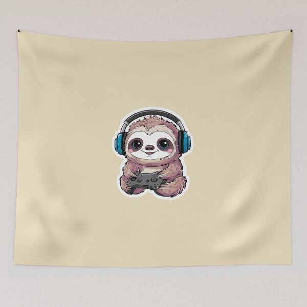 Item preview, Gaming Cute Sloth designed and sold by Laugh-Lines.