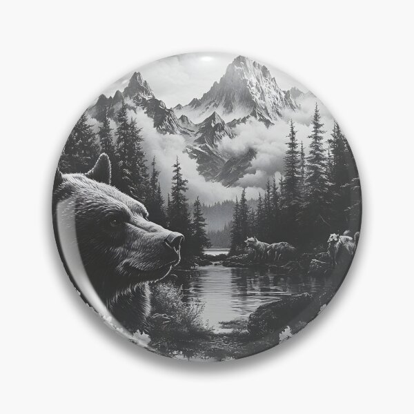 Item preview, Realistic Grizzly bear pencil drawing designed and sold by Pencil-Art.
