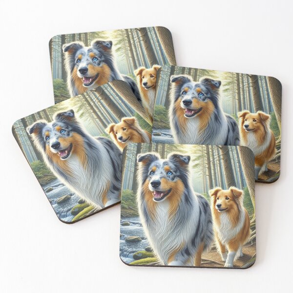 Item preview, Sheltie Couple in the Forest designed and sold by DesignsByHania.
