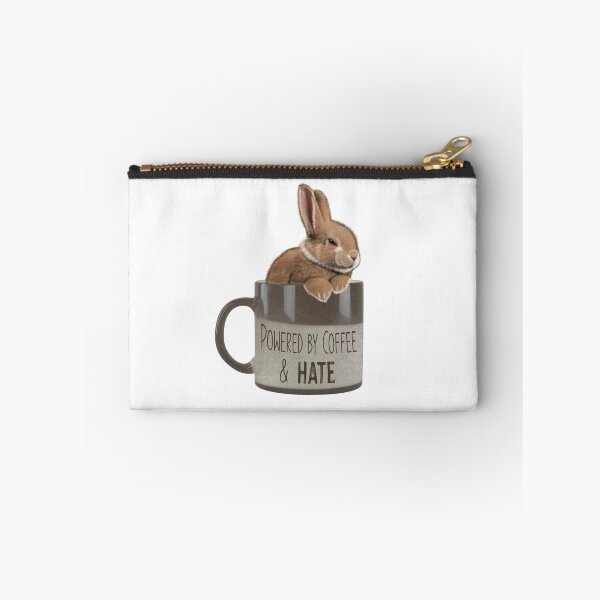 Item preview, Powered by coffee and Hate Bunny designed and sold by TheWarrenCreations.